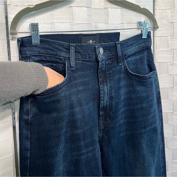 7 For All Mankind Easy Slim Jean In Sunbeam Women’s Size 28 Revolve Denim - Picture 3 of 16